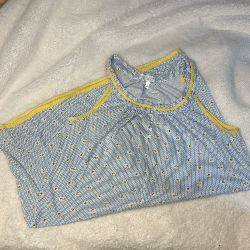 Blue and Yellow Nightgown or Dress - Perfect Summer Colors